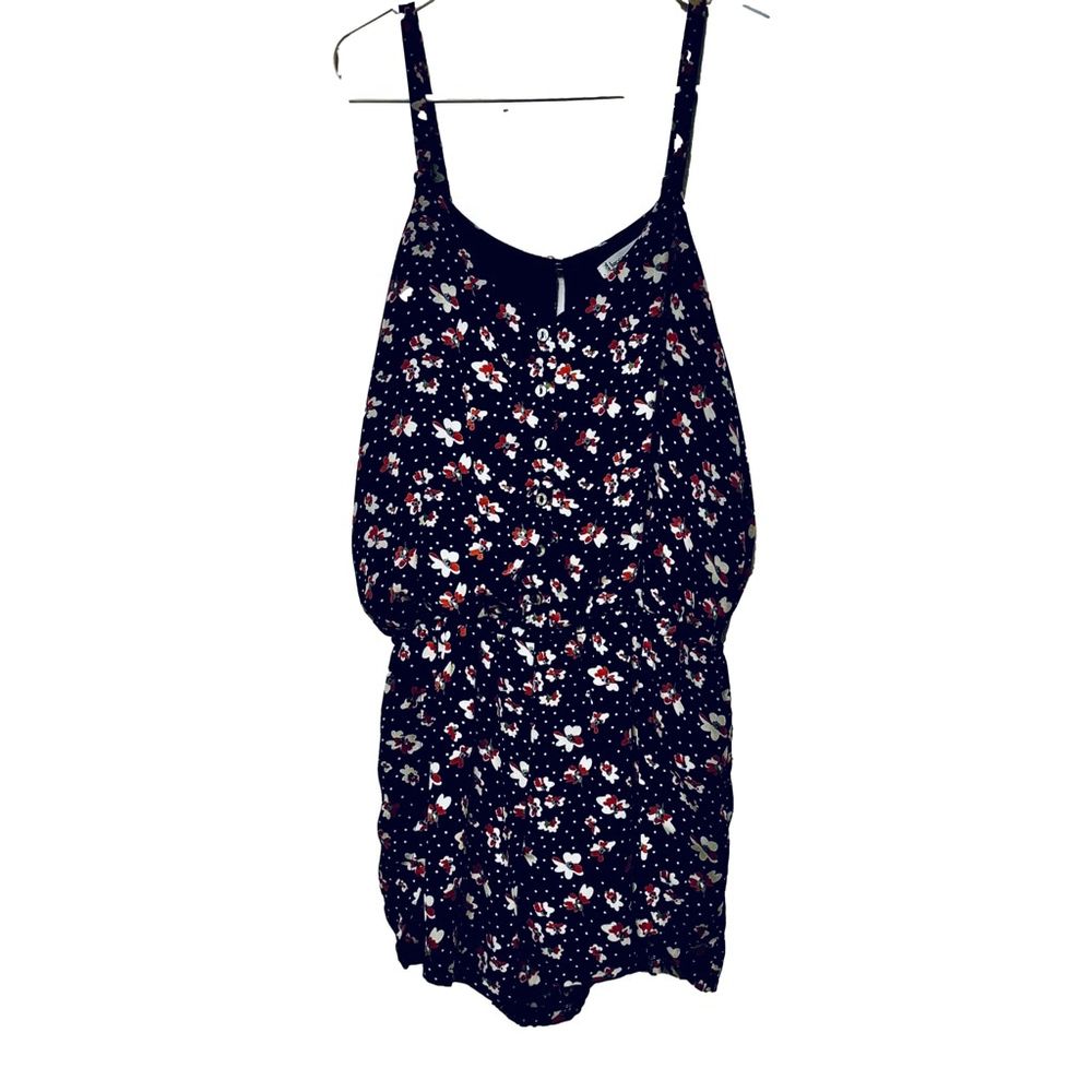 Women's Urban Outfitters Black Floral Romper S